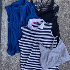 Activewear Bundle Women Large Lot Sleeveless Top Sports Bra Golf Tennis Summer